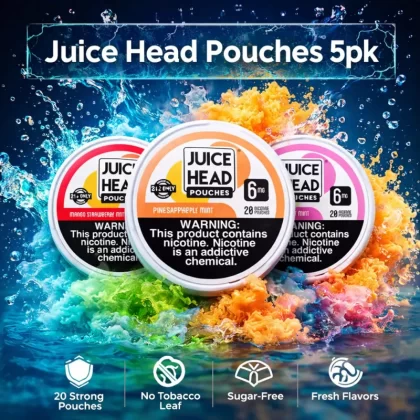 Juice Head Pouches 5pk - Blueberry Lemon Mint / 6mg - Vapeciga (86ED10)