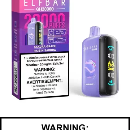 Sakura Grape Elf Bar GH20000 Disposable Vape