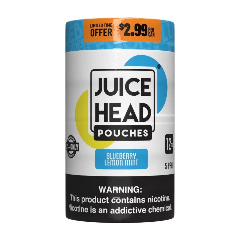 Juice Head Pouches 5pk - Blueberry Lemon Mint / 6mg - Vapeciga (86ED10) - Image 3