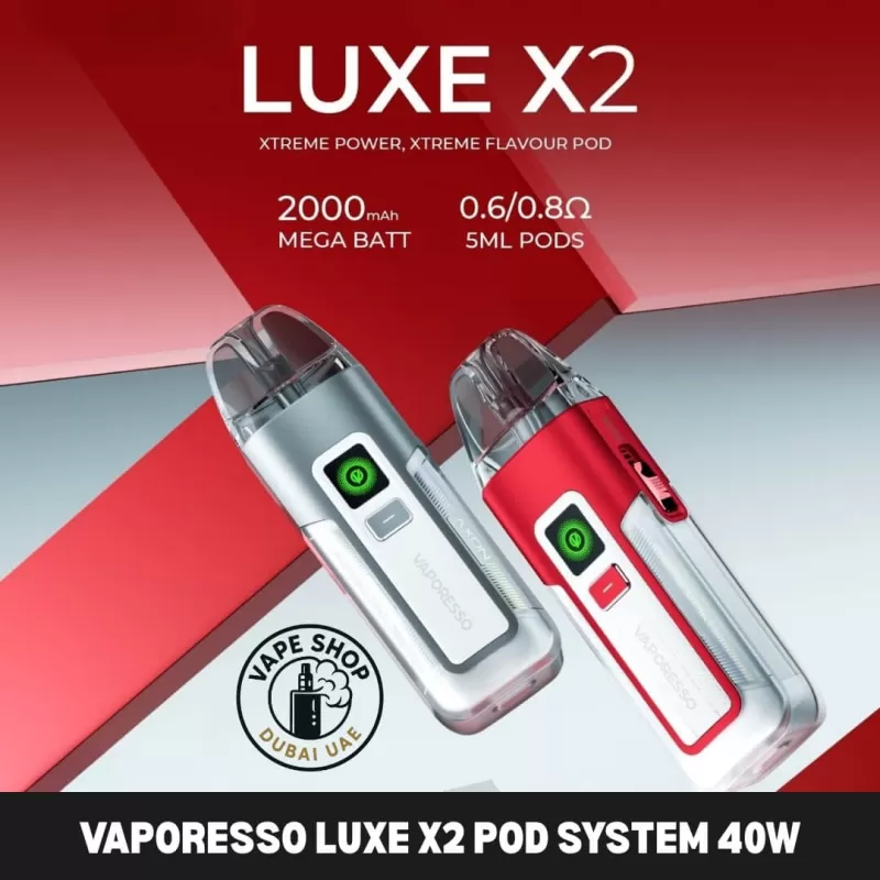 VAPORESSO Luxe X2 Pod System 40W Vape Kit in Dubai - Light Purple, Navy Blue