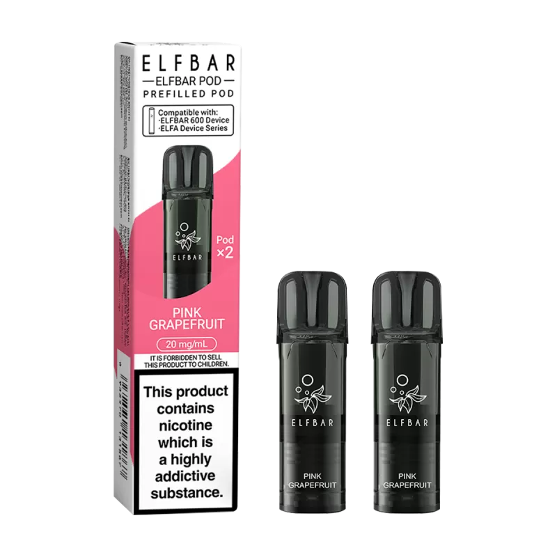 Pink Grapefruit Elfbar 600 Pods - 20mg - Vape Product
