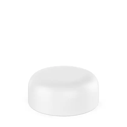 Child Resistant | Dome Push Down & Turn Plastic Caps w/ Foam Liner | 53mm – Matte White – 120 Count