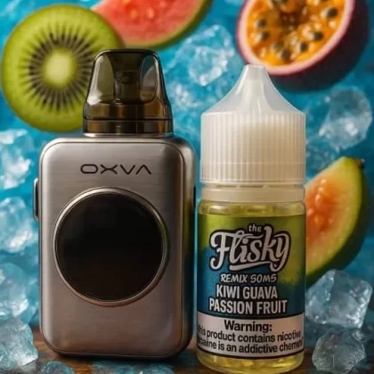 FRISKY REMIX KIWI GUAVA PASSIONFRUIT SUPER ICED SALT VAPE ELIQUID - Elegantvapestore