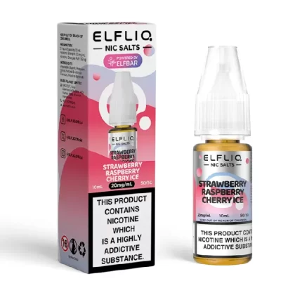 Strawberry Raspberry Cherry Ice Elfliq Nic Salt E-Liquid by Elf Bar