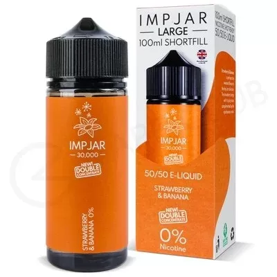 Strawberry & Banana Shortfill E-Liquid by Imp Jar Large 100ml