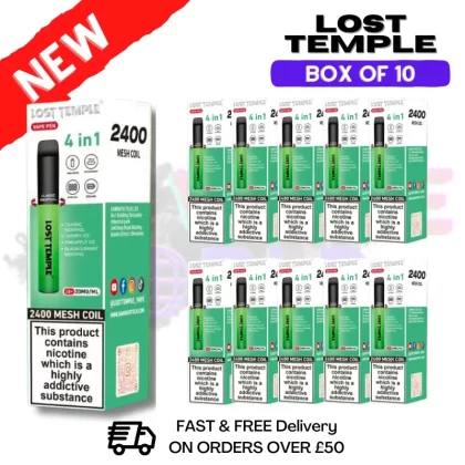 Classic Menthol – Lost Temple 2400 Puff Bar Box Of 10