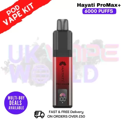 Red Sour Raspberry Hayati Pro Max Plus 6000Puff Kit