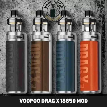 VOOPOO DRAG X 18650 Mod Pod Kit - Carbon Fiber, Chestnut (762C3D)