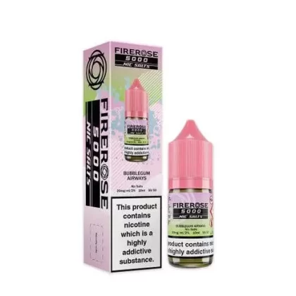 Bubblegum Airways Nic Salt E-Liquid by Elux Firerose 5000 - Eliquidsupply