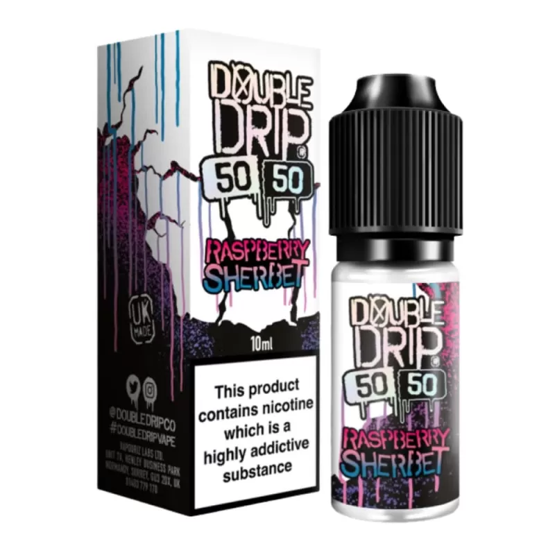 Raspberry Sherbet E-Liquid 50/50 Series by Double Drip (10ml) - 18mg