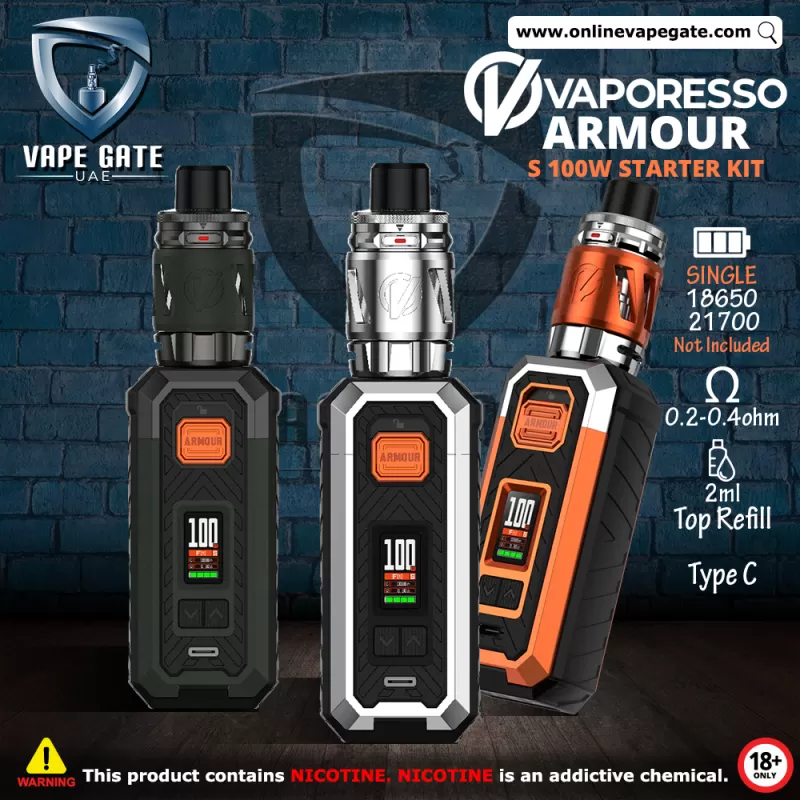 Vaporesso Armour S 100W Starter Kit - Yellow