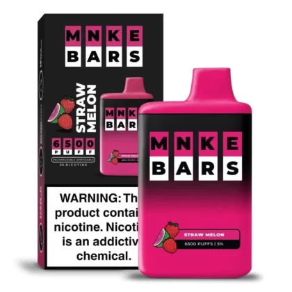MNKE Bars Disposable 6500 Puffs– Straw Melon (20/50mg) - Vape Product, Vape Product