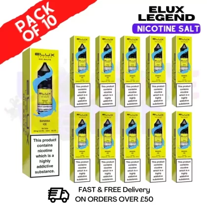 Banana ICE Elux Legend Nic Salt BOX OF 10