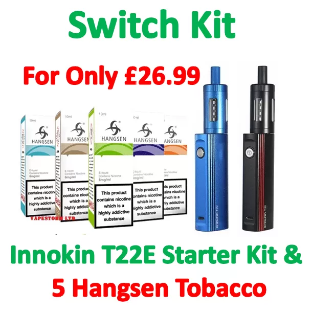 Switch Kit: Innokin T22E Endura + 5 Hangsen E-Liquids - Vapestorm Co