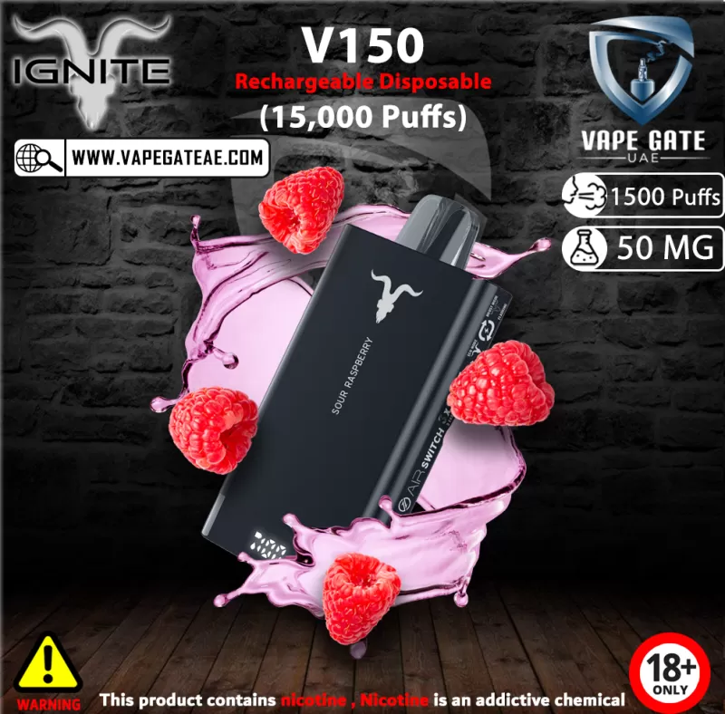 IGNITE - V150 Rechargeable Disposable Vape (15,000 Puffs) - 50 mg / Icy Mint - Image 2