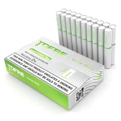 Original TOFRE Herbal Heat Tobacco Sticks E-Herbal Heets 200 PCS/Carton 0% Nicotine Iced Series for IQOS and Lil and Other Heat Not Burn Smokeless Device ( )