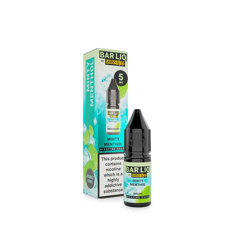 Zeus Juice Bar Liq Minty Menthol Nic Salt E-Liquid 10ml - 5mg