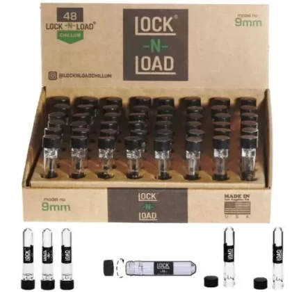 Lock-N-Load 9mm Glass Chillum 48/Box