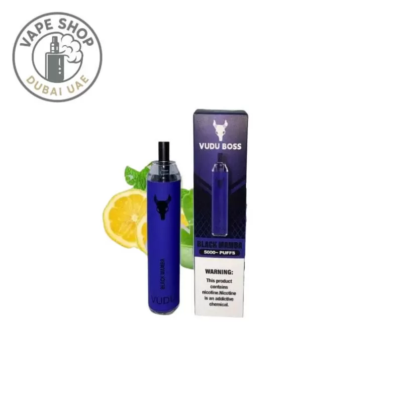 VUDU Boss 5000 Puffs 50Mg Disposable Vape - Black Mamba, Blue Raspberry; BOX OF 10 PCS - Image 2