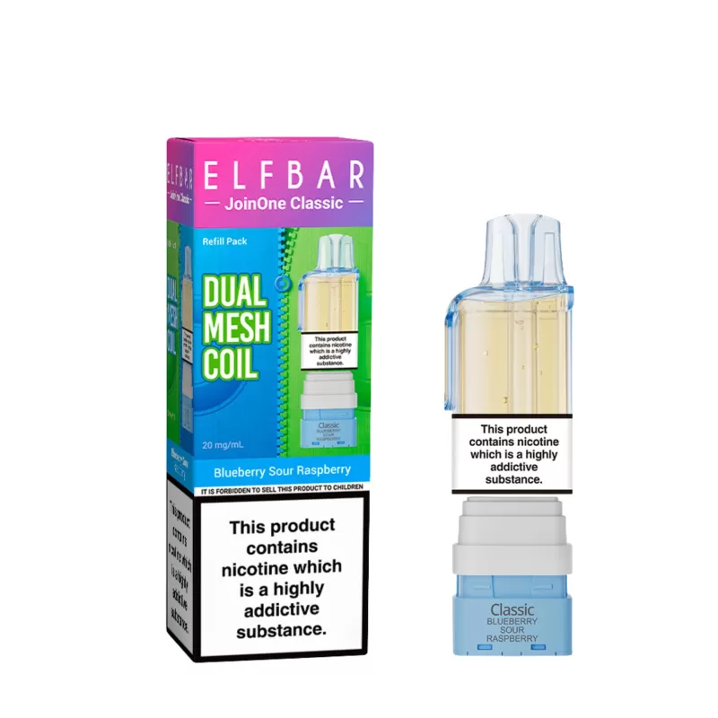 Elf Bar JoinOne15 Classic Refill Pack - Vape Product; Blue Razz Lemonade, Blueberry Sour Raspberry - Image 3