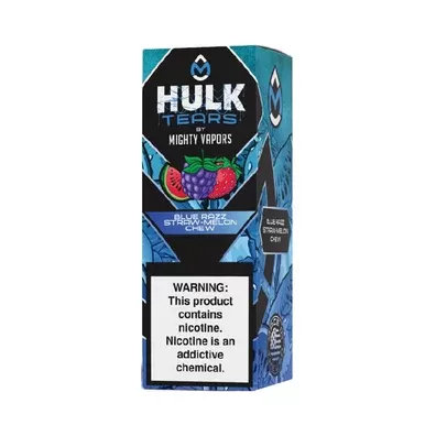 Hulk Tears Blue Razz Straw-Melon Chew Might Vapors Hulk Tears Salts 30mL