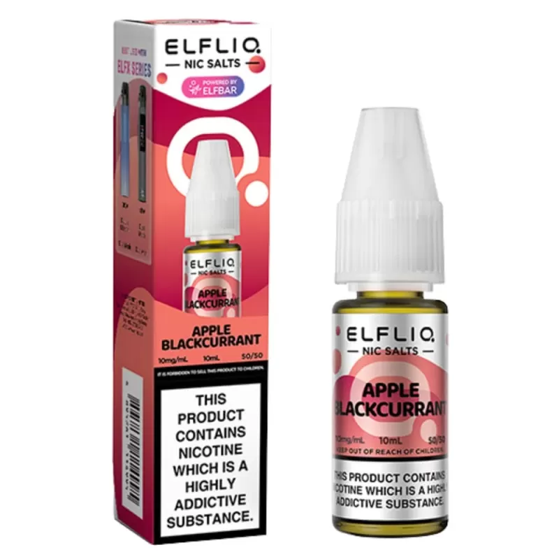 Apple Blackcurrant Nic Salt E-Liquid by Elf Bar Elfliq (10ml) - 10mg