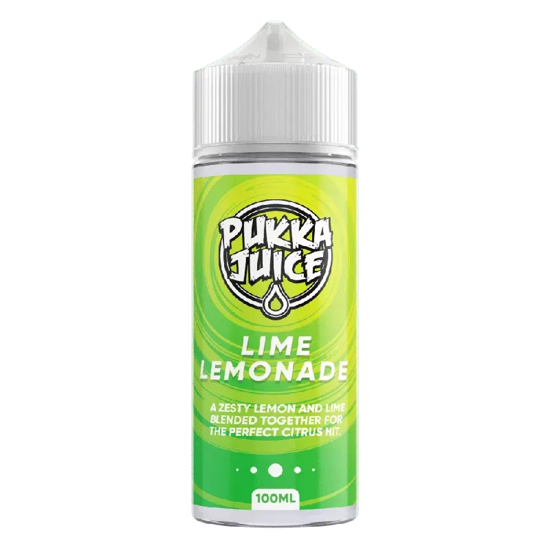 Pukka Juice 100ml E-liquid Shortfill Lime Lemonade - Nicotine Strength#0mg