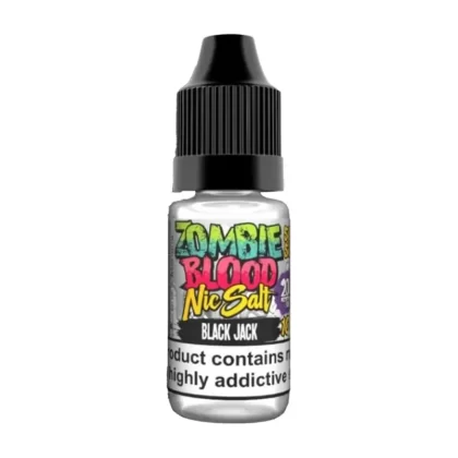 Zombie Blood Black Jack Nic Salt Vape Juice - 10 Pack - Strength 20mg
