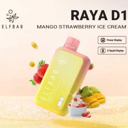 ElfBar Raya D1-Mango Strawberry Ice Cream (13000 Puffs)