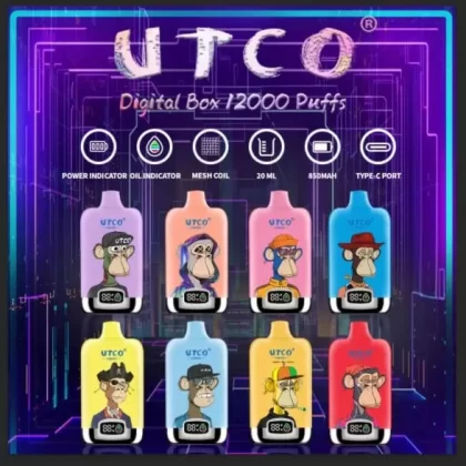 Original UTCO Digital Box Rechargeable Disposable Vape Pen Device 850mAh 12000 puffs ( )