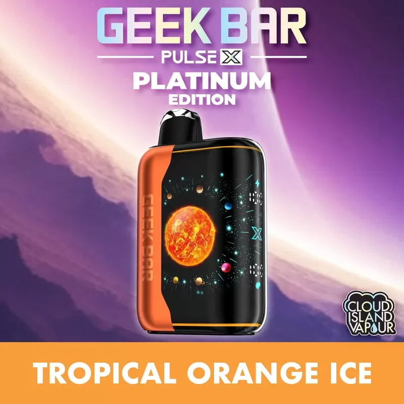 GEEK BAR PULSE X PLATINUM EDITION Disposable Vape – Tropical Orange Ice