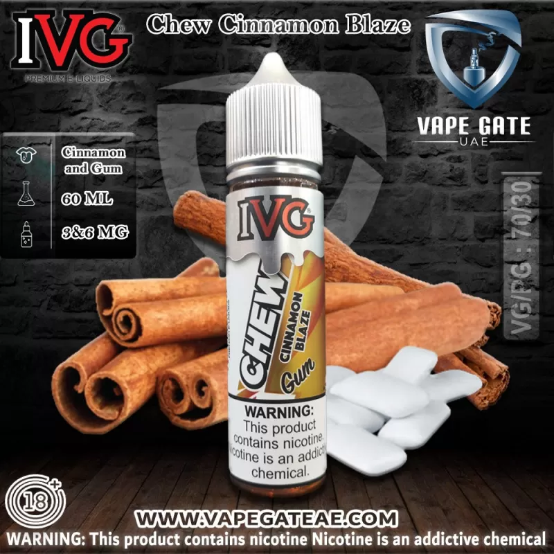 Chew Cinnamon Blaze 60ml E juice by IVG - 6 mg / 60 ml