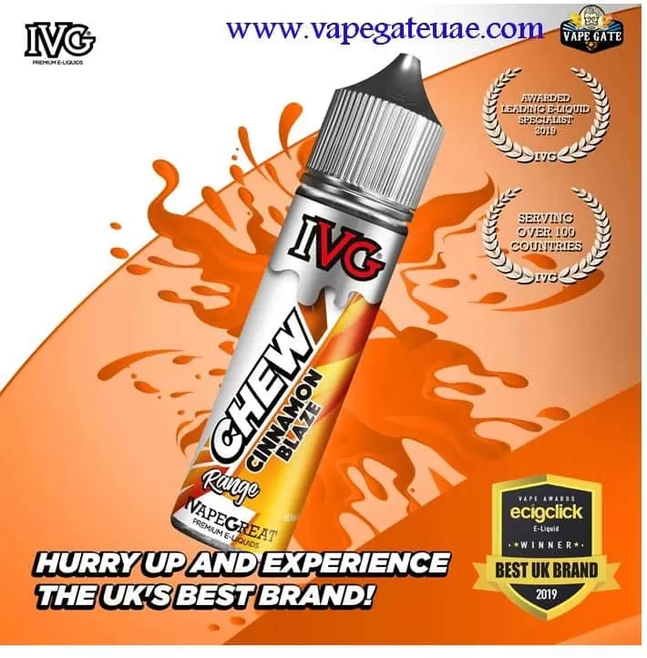 Chew Cinnamon Blaze 60ml E juice by IVG - 6 mg / 60 ml - Image 3