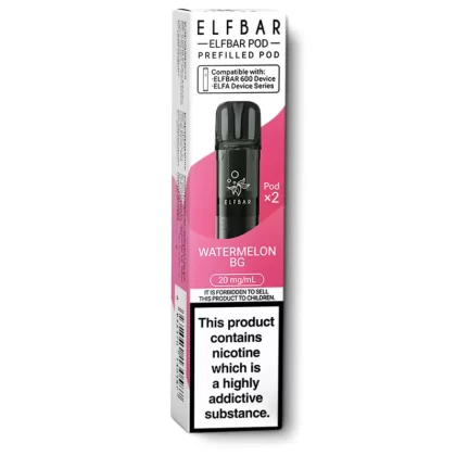 Watermelon BG Elfbar 600 Prefilled Pods - 20 mg/ml (76E598)