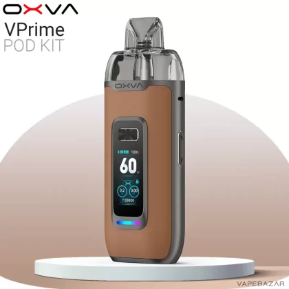 OXVA VPrime Pod Kit – Brown Leather - Pod Kit / OXVA / 2600 mAh / max. 60 Watt / 5ml / USB-C