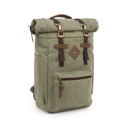 Revelry Drifter - Smell Proof Rolltop Backpack - Maroon Pattern