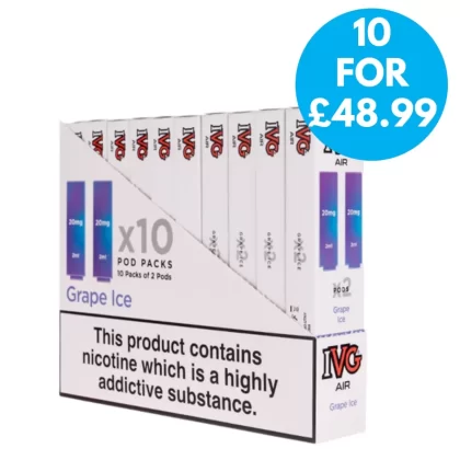 Box Of 10 – IVG Air Prefilled Vape Replacement Pods Multipack - Vape Co