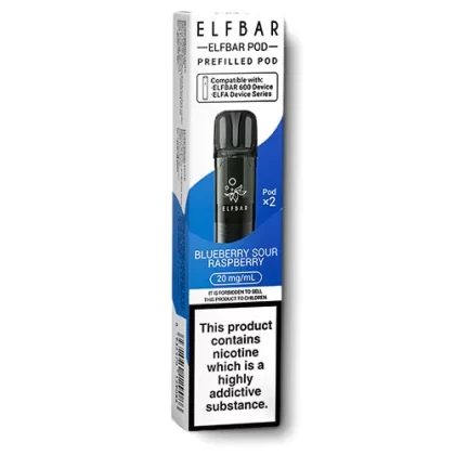 Blueberry Sour Raspberry Elfbar 600 Prefilled Pods - 20 mg/ml