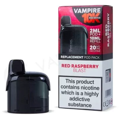 Red Raspberry Blast Vampire Vape 10K Refill Pod