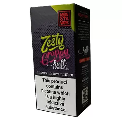 Zesty Grappy E-Liquid by Monsta Vape Salts 10ml