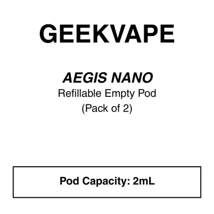 Geekvape – Aegis Nano – Refillable Pod – Pack of 2 - Vape Product, Vape Product