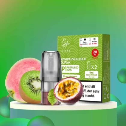 Elf Bar Mate 500 – Kiwi Passion Fruit Guava – Prefilled Liquid Pod – 2er Pack - 500 mAh