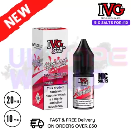 Strawberry Jam Yoghurt IVG Salt 10ml Nic Eliquid