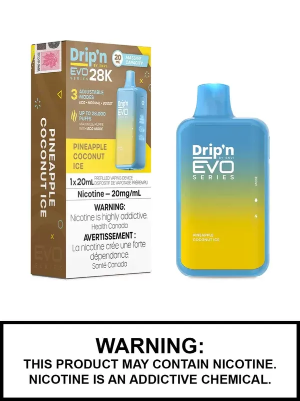 Pineapple Coconut Ice Drip’n EVO 28K Disposable Vape