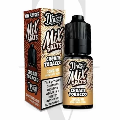 DOOZY MIX SALTS CREAM TOBACCO NIC SALT E-LIQUID - Nicotine Strength#10MG (1%)>20MG (2%)
