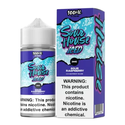 Sour House E-Liquid 100ml - ICED Strawberry / 0mg