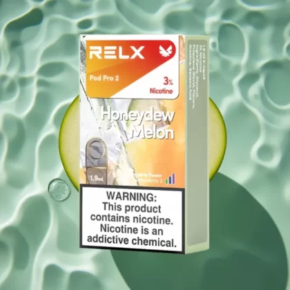 RELX Pod Pro 2 Honeydew Melon 3% Nicotine 600 Puffs 1.9ml Vape Pods 3 Voltage Modes - Bangvapeaustralia