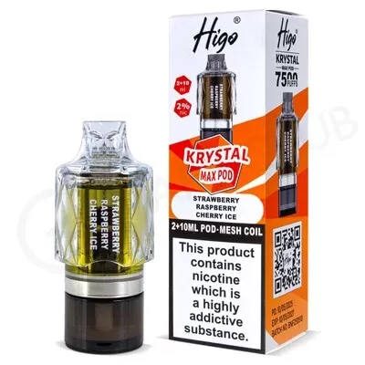 Strawberry Raspberry Cherry Ice Higo Krystal Max Refill Pod