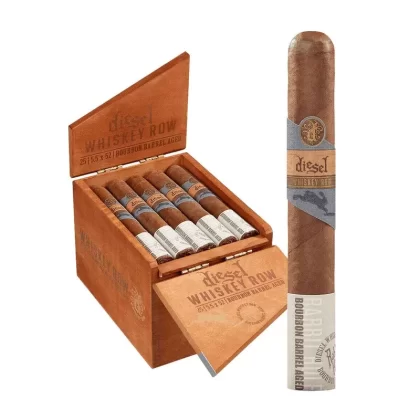 Diesel Whiskey Row - Product#Robusto (5.5" x 52)>Toro (6.0" x 54)~Packaging#Box of 25>5 Pack