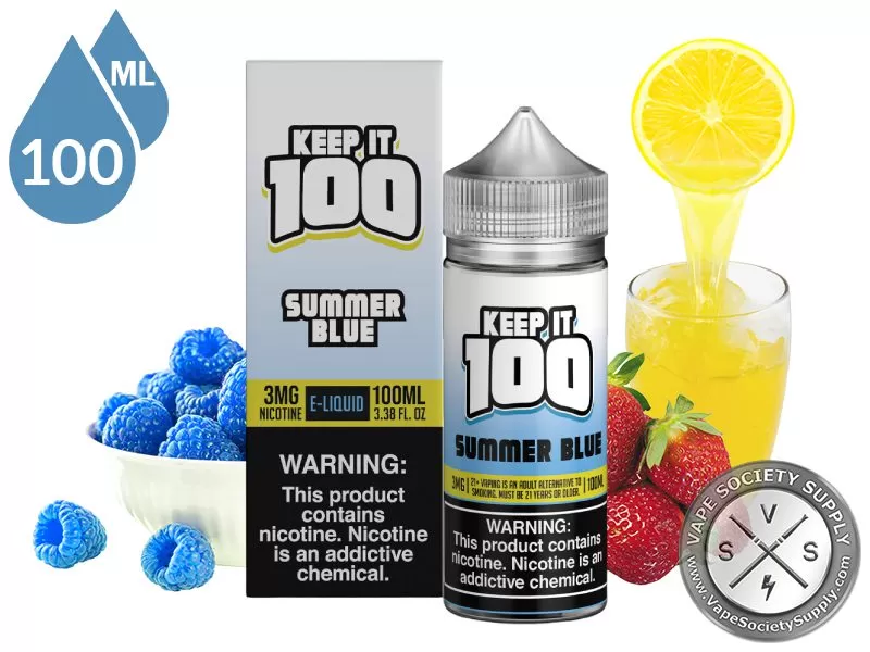 Summer Blue by Keep It 100 Vape Juice 100ml